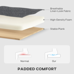 HOMCOM Three-Seater Storage Sofa Bed w/ Scratch Resistant Fabric, Charcoal Grey - Aosom UK - thumbnail 7