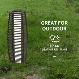 Outsunny Waterproof Solar Pathway Lantern: Automatic LED Lighting for Outdoor Spaces, Decorative Brown Finish - Aosom UK - thumbnail 7