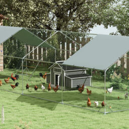 PawHut Chicken Coop, Wooden Outdoor Hen House with Nesting Box, Openable Waterproof Top, Pull-Out Tray, 150 x 100 x 97cm - thumbnail 8