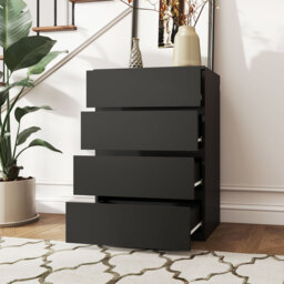 HOMCOM Chest of Drawers, 4-Drawer Storage Cabinets, Modern Dresser, Storage Drawer Unit for Bedroom - thumbnail 7