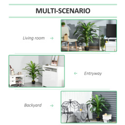 Outsunny Set of 2 Artificial Dracaena Trees, 110cm/3.6FT Tall Decorative Plants with 40 Leaves & Nursery Pot, Fake Tropical Tree for Indoor/Outdoor - thumbnail 4