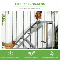 PawHut Walk In Chicken Run, Galvanised Chicken Coop w/ Chicken Activity Shelf, Outdoor Hen Poultry House Cage Rabbit Hutch w/ UV-resistant - thumbnail 7