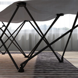 Outsunny Portable Sun Lounger: Foldable Outdoor Sunbed with Side Pocket & Headrest, Light Grey Oxford Fabric - Aosom UK - thumbnail 9