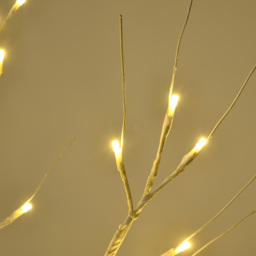 HOMCOM 4ft Artificial White Birch Tree Light with 72 Warm White Pre-Lit LED Light for Indoor and Covered Outdoor Use - thumbnail 8