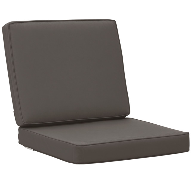 Outsunny Set of 2 Garden Seat and Back Cushion Set, Replacement Cushions for Outdoor Furniture w/ Seat Cushion & Back Cushion, Dark Grey - Aosom UK - image 1