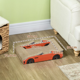 PawHut 2 in 1 Cat Scratching Board with Catnip, Car-shaped - Aosom UK - thumbnail 3