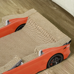 PawHut 2 in 1 Cat Scratching Board with Catnip, Car-shaped - Aosom UK - thumbnail 9