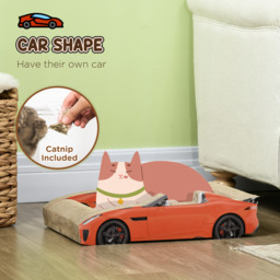 PawHut 2 in 1 Cat Scratching Board with Catnip, Car-shaped - Aosom UK - thumbnail 5