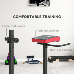 SPORTNOW Back Extension Roman Chair, Hyperextension Bench with Adjustable Leg Roller for Back, Abdominal and Gluteal Training - Aosom UK - thumbnail 6