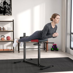 SPORTNOW Back Extension Roman Chair, Hyperextension Bench with Adjustable Leg Roller for Back, Abdominal and Gluteal Training - Aosom UK - thumbnail 2