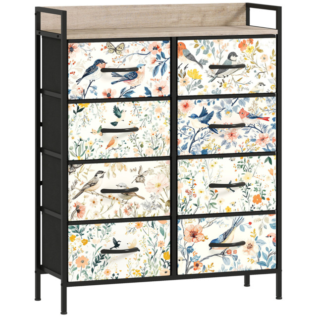 HOMCOM 8-Drawer Chest of Drawers - White - image 1