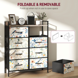 HOMCOM 8-Drawer Chest of Drawers - White - thumbnail 6