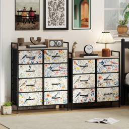 HOMCOM 8-Drawer Chest of Drawers - White - thumbnail 8