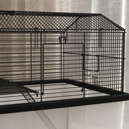 PawHut Two-Tier Gerbil Cage, Hamster Cage for Dwarf Hamster, Syrian Hamster w/ Wheels, Deep Bottom, Food Dish, Water Bottle - thumbnail 8