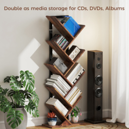 HOMCOM Eight-Section Tree Bookcase - Wood-Effect - thumbnail 6