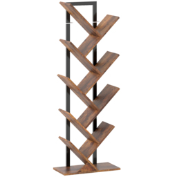 HOMCOM Eight-Section Tree Bookcase - Wood-Effect - thumbnail 1