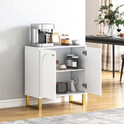 HOMCOM 2-Door Sideboard Storage Cabinet - White - thumbnail 8