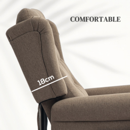 HOMCOM Power Lift Recliner Chair, Wingback Button Tufted Electric Lift Chair for Elderly with Remote Control, Pockets, for Living Room, Cat Scratch Resistant, Dark Brown - thumbnail 7