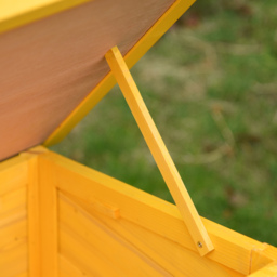 Pawhut Garden Wooden Cat House Hide Cage Outdoor Pet Play Home Water-resistant Roof Kitty Shelter Kennel w/ith Door & Window - Aosom UK - thumbnail 9