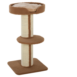 PawHut Cat Tree with Perches, Sisal Scratching Posts & Lamb Cashmere, Activity Centre, Brown - Aosom UK