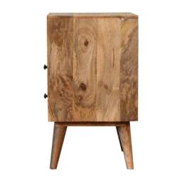 Wood Bedside Table with 2-Drawers & Open Shelf, Nightstand with Durable Storage for Bedroom, Brown - Aosom UK - thumbnail 7