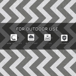 Outsunny Reversible Outdoor Rug, 1.2 x 1.8m Patio Carpet, Waterproof Plastic Rug for Garden, Deck, Picnic, Beach, Camping, Grey and White - thumbnail 6