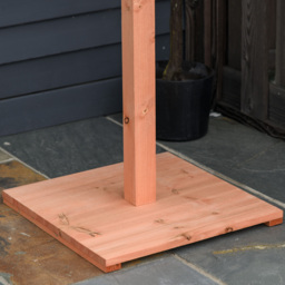 PawHut Wooden Bird Feeder Bird Table Bird House Playstand with Water-resistant Roof 130cm for Outside Use Brown - thumbnail 9