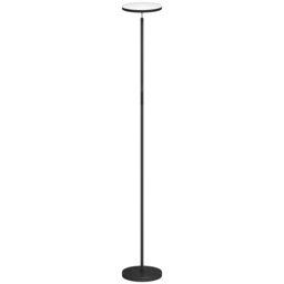 HOMCOM RGB Uplighter Floor Lamp, Tall Dimmable Standing Lamp with Remote & Touch Control, 350° Rotatable Head for Living Room Bedroom, 2700K-6000K Colour Temperatures, Black - thumbnail 1