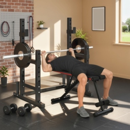 SPORTNOW Adjustable Squat Rack with Plate Holders, 300 kg Load - thumbnail 9