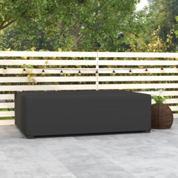 Outsunny 600D Oxford Table Set Cover Outdoor Garden Rattan Furniture Protection Cover Protector Waterproof Anti-UV, Black - Aosom UK - thumbnail 2
