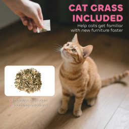 PawHut Cat Scratching Board, 2-in-1 Cardboard Cat House and Hideaway for Indoor Cats, Pink - thumbnail 6