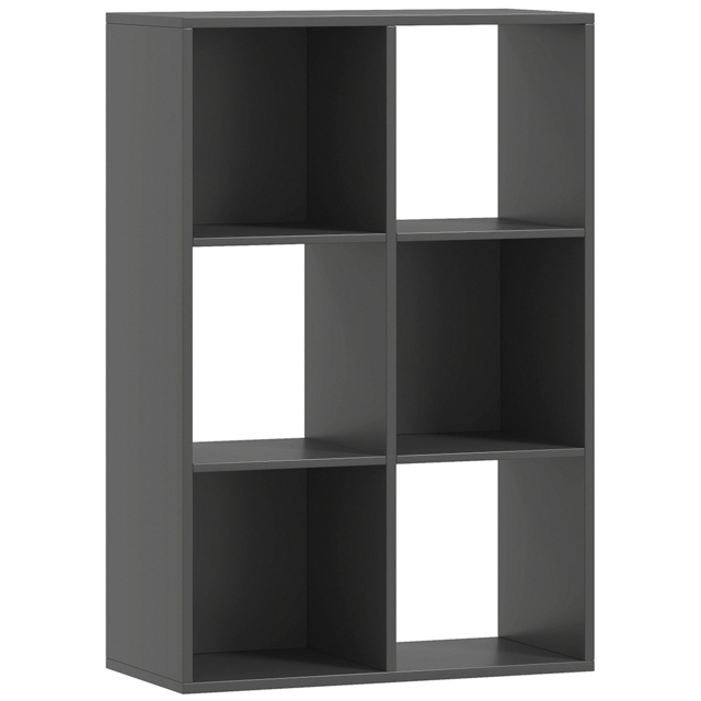HOMCOM 6-Cube Bookshelf - Black - image 1
