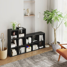 HOMCOM 6-Cube Bookshelf - Black - thumbnail 7