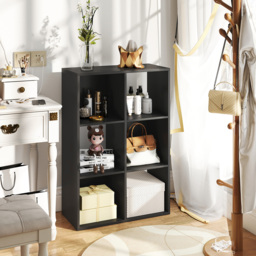 HOMCOM 6-Cube Bookshelf - Black - thumbnail 8