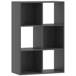 HOMCOM 6-Cube Bookshelf - Black - thumbnail 1