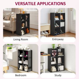 HOMCOM 6-Cube Bookshelf - Black - thumbnail 6