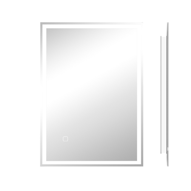 HOMCOM 70 x 50cm LED Bathroom Mirror with Lights, Dimmable Makeup Mirror, Vanity Mirror with 3 Colour, Smart Touch, Anti-Fog - image 1