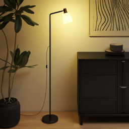 HOMCOM Floor Lamp with 350° Rotatable Head, Modern Standing Lamp with 3000K/4000K/6500K Colour Temperatures for Living Room Bedroom Office, Black - thumbnail 8