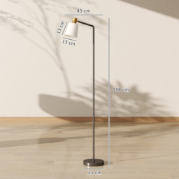 HOMCOM Floor Lamp with 350° Rotatable Head, Modern Standing Lamp with 3000K/4000K/6500K Colour Temperatures for Living Room Bedroom Office, Black - thumbnail 3