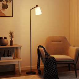 HOMCOM Floor Lamp with 350° Rotatable Head, Modern Standing Lamp with 3000K/4000K/6500K Colour Temperatures for Living Room Bedroom Office, Black - thumbnail 9