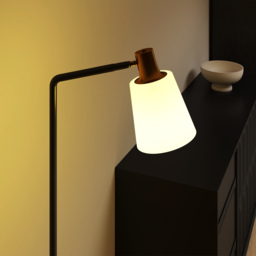 HOMCOM Floor Lamp with 350° Rotatable Head, Modern Standing Lamp with 3000K/4000K/6500K Colour Temperatures for Living Room Bedroom Office, Black - thumbnail 7
