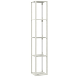 HOMCOM Floor Lamp with Shelves and 3 Brightness Levels - Oak - thumbnail 1