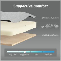 HOMCOM 2-Seater Sofa Bed, Compact Convertible Fabric Couch for Living Room or Guest Room, Light Grey - Aosom UK - thumbnail 6