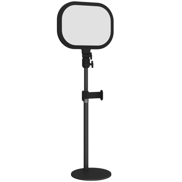 HOMCOM Selfie Light for Video Conference Lighting, Dimmable Desk Lamp with Stand Phone Holder, 5 Colour Modes & 10 Brightness Levels, Memory Function for Home Office, Recording, Video Calls, Black - image 1