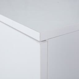 Modern Coffee Table with 2 Storage Drawers, High Gloss Finish, Customisable LED Lights, Ideal for Living Room, 100L x 50W x 35H cm, White - Aosom UK - thumbnail 8