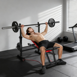 SPORTNOW Adjustable Weight Bench with Squat Rack and Dip Stand - thumbnail 2