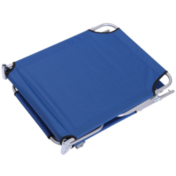 Outsunny Folding Recliner: Adjustable Sun Lounger with Sunshade, Beach & Garden Relaxation, Azure Blue - Aosom UK - thumbnail 7