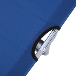 Outsunny Folding Recliner: Adjustable Sun Lounger with Sunshade, Beach & Garden Relaxation, Azure Blue - Aosom UK - thumbnail 8