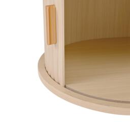 Modern TV Stand with 2 Drawers, 2 Sliding Doors & 8 Solid Wood Legs, Versatile Cabinet with Rounded Corners, 170L x 40W x 40H cm, Oak - Aosom UK - thumbnail 8