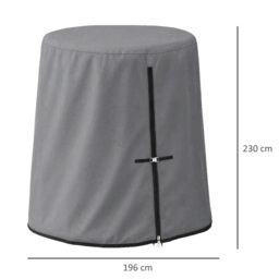 Outsunny 196 x 230 cm Hanging Egg Chair Protective Cover - Grey - thumbnail 3